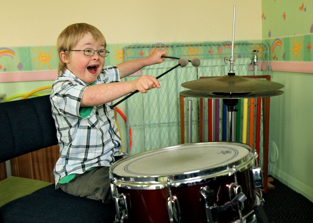 Kid on the drums